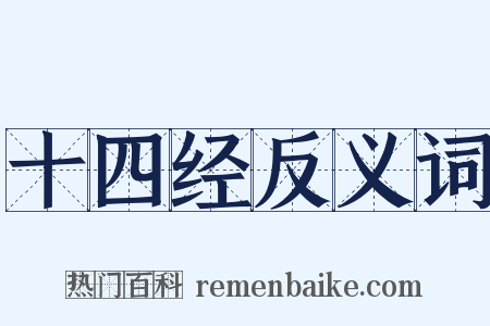 十四经反义词是什么意思的图片